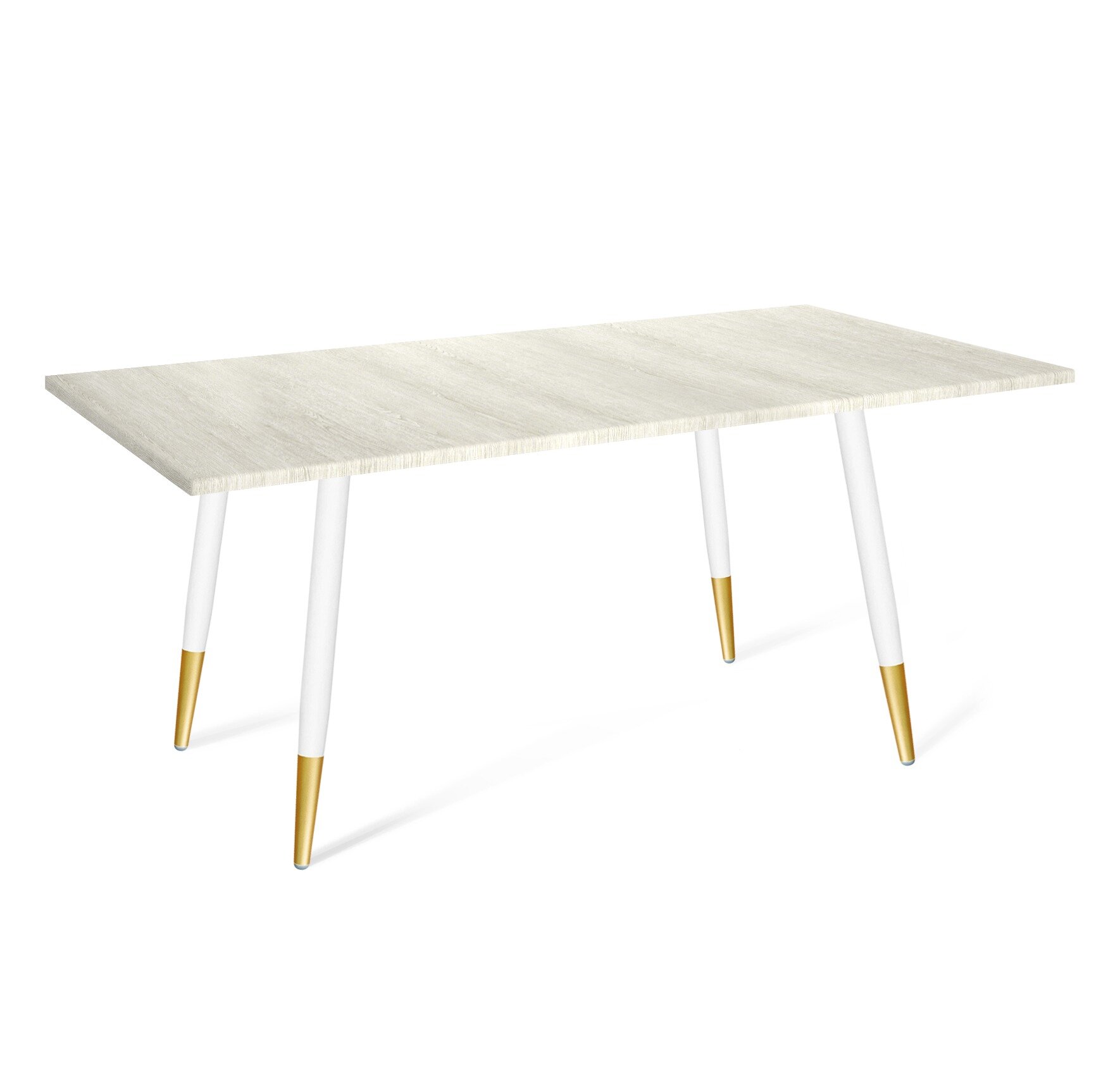 фото Стол Sheffilton SHT-TU14/120/80 МДФ белый муар/золото/онтарио