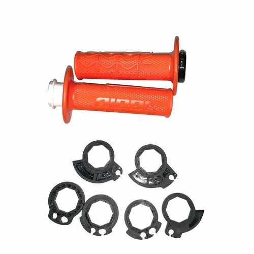 фото Ручка газа (грипсы) nibbi lock-on оранжевые