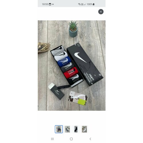 фото Носки , 6 пар, размер 41-47, серый, красный, синий, черный, белый нет бренда