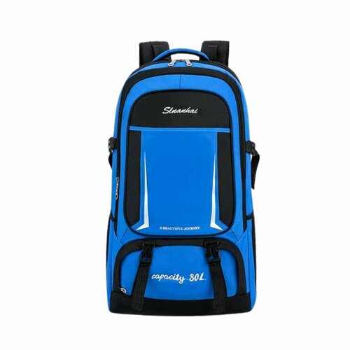 Рюкзак городской туристический 80 литров Ярко-синий Походный Повседневный Спортивный рюкзак