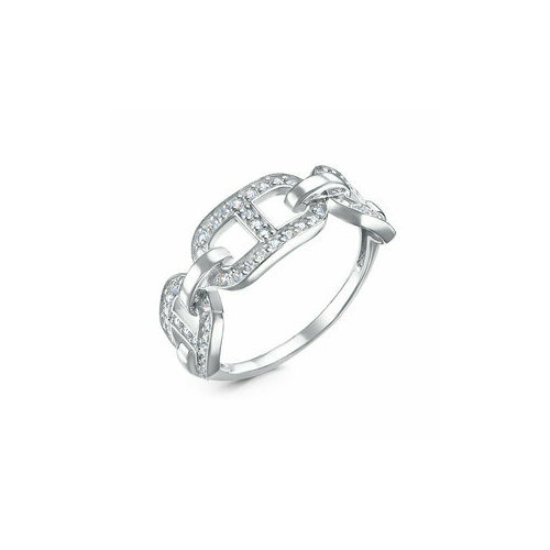 фото Кольцо diamant online, серебро, 925 проба, фианит, размер 17.5, бесцветный