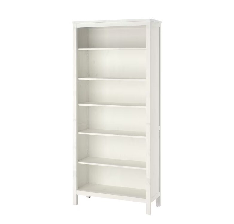 Книжный шкаф Хемнэс Hemnes/ Кымор, белая морилка, 90х197см