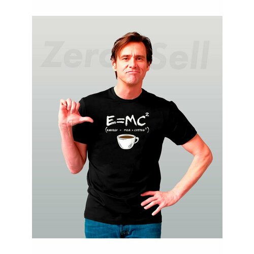 фото Футболка energy milk coffee, размер 8xl, черный zerosell