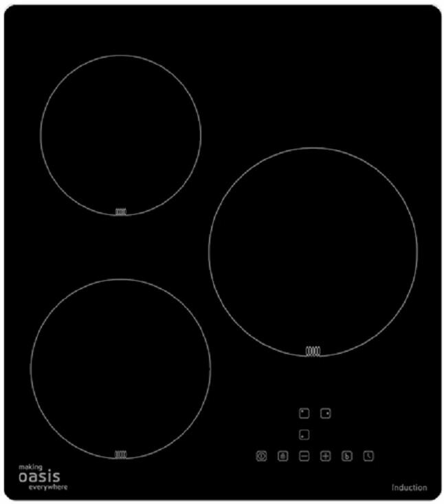 Индукционная варочная панель OASIS P-3IBS (4640130933258) чёрный - фотография № 2