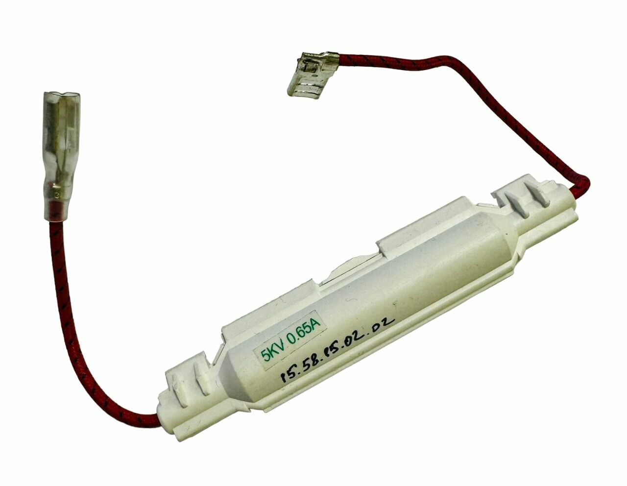 фото Предохранитель в корпусе 0.65A 650mA 5KV в пластиковом корпусе для СВЧ Gorenje, Sinbo, Mystery, BBK и т. д.