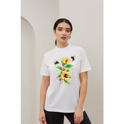 Футболка размер XXL, белый, черный, зеленый