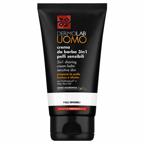 Крем для бритья 3в1 DermoLab для чувствительной кожи Shaving Cream Balm UOMO 150мл