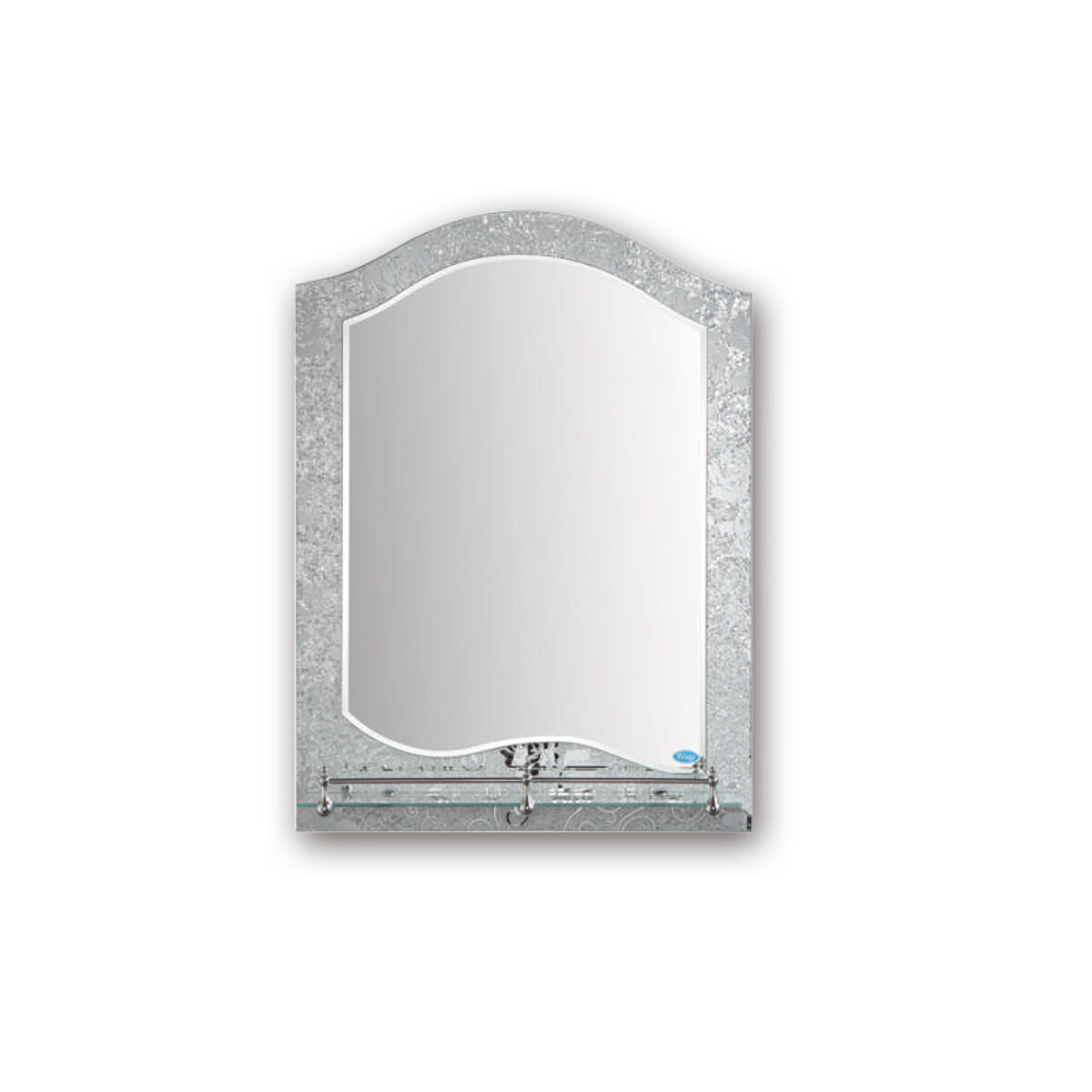 Зеркало фигурное Frap F691 с полкой 70 x 50 см