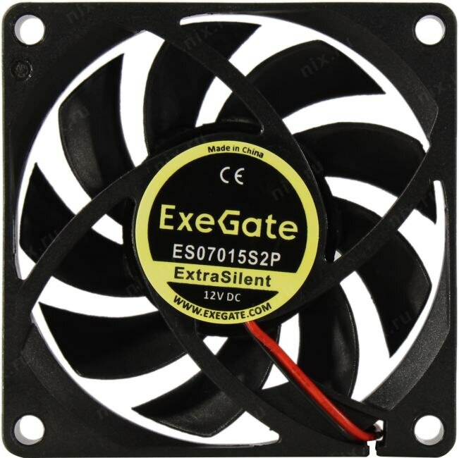 Вентилятор для корпуса Exegate ExtraSilent ES07015S2P 12В DC 70x70x15мм EX295230RUS