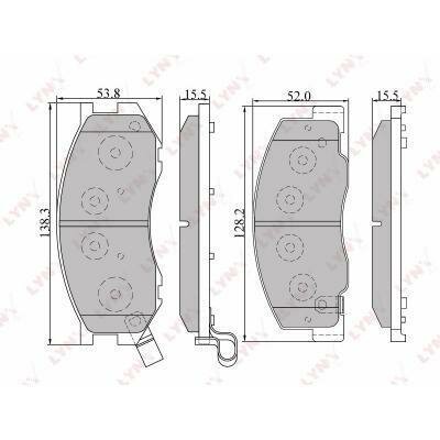 LYNXAUTO BD7515 Колодки тормозные дисковые | перед |