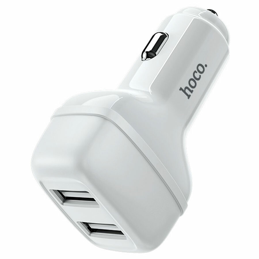 Автомобильное зарядное устройство HOCO Z36 Leader, 2xUSB, 2.4A, белый