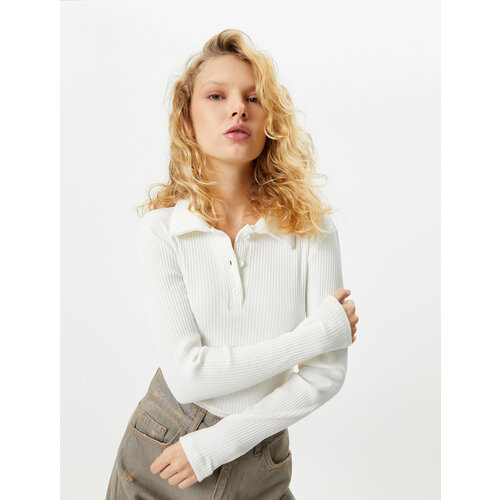 фото Лонгслив koton, размер xl, бежевый