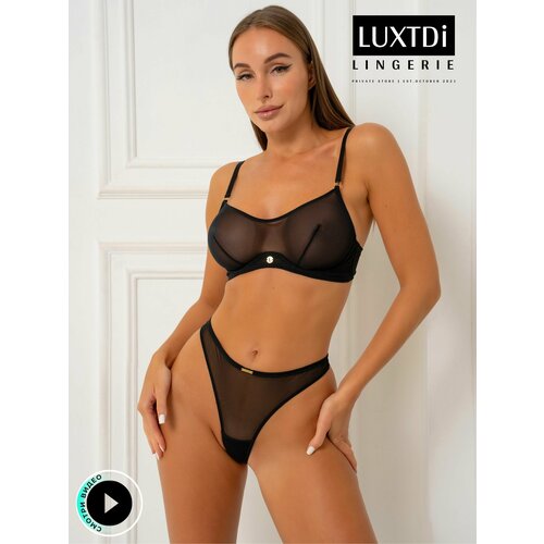 Трусы Luxtdilingerie, размер XL, черный трусы luxtdilingerie размер xl черный