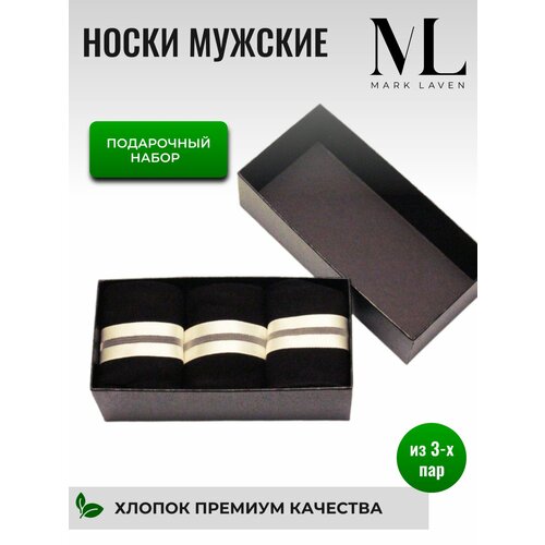 фото Носки , 3 пары, размер 42-44 (27-29), черный mark laven