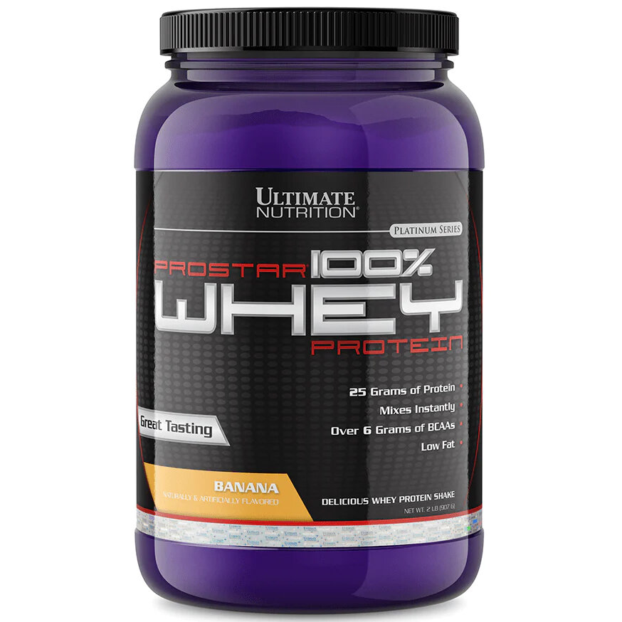 Протеин Ultimate Nutrition Prostar 100% Whey Protein, 907 г (2lb), банан