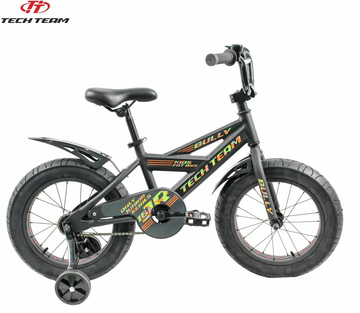 Велосипед детский TECH TEAM Bully 18", алюминиевая рама (черный)