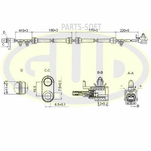 GUD GABS02424 Датчик ABS 660₽