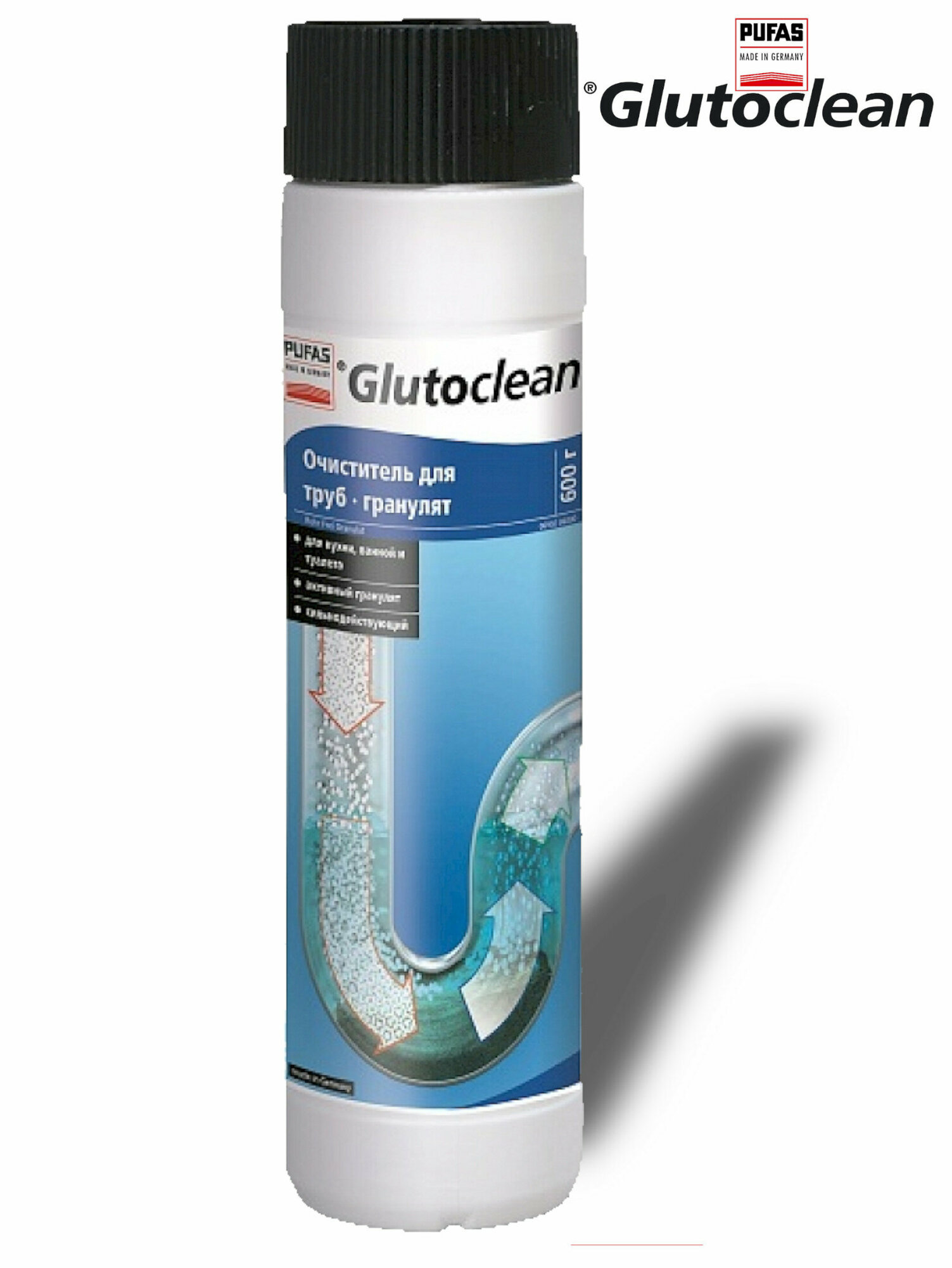 Очиститель для труб Glutoclean, 1 л, 0.6 г - фотография № 3