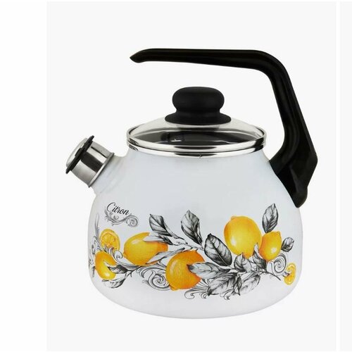 фото Чайник для плиты эмалированный со свистком appetite 4с209я citron 3,0л