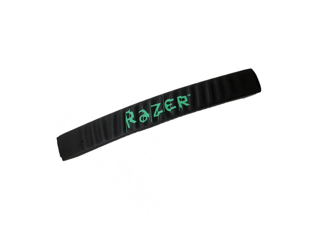 Обшивка оголовья для наушников Razer Kraken PRO / Kraken 7.1 / Kraken Chroma / Electra черная с зеленым лого