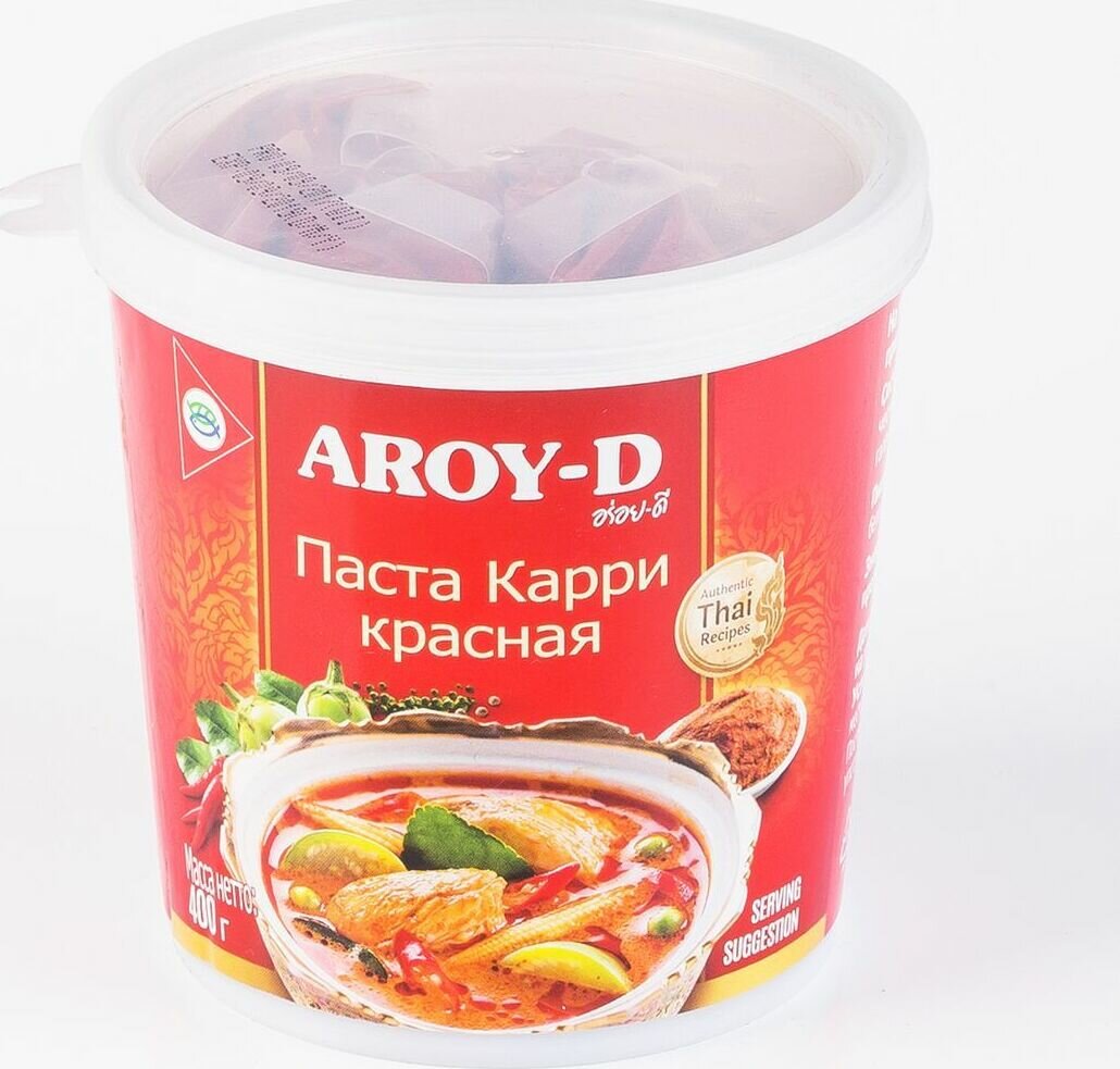 Aroy-D паста "Карри красная/Red Curry Paste", 400гр на основе натуральных трав