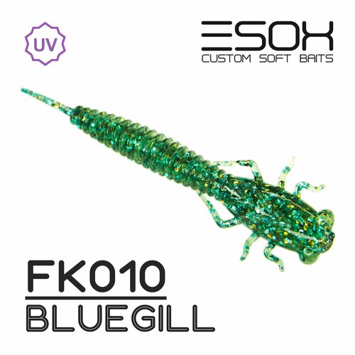 Мягкие приманки Esox X-VIBRA 2.4 (62мм) # FK010 / Bluegill (8шт)