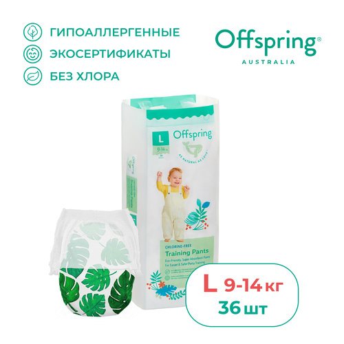 фото Offspring трусики l (9-14 кг), 36 шт., тропики