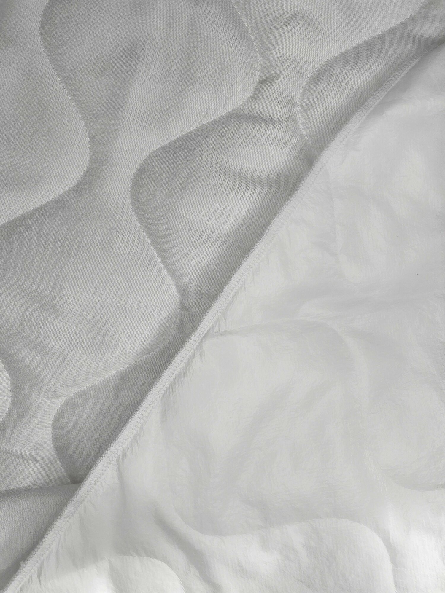 фото Детский стеганый наматрасник непромокаемый 80х180 защитный на резинке с бортом, мягкий белый водонепроницаемый чехол на матрас, пеленка многоразовая, клеенка в детскую кроватку, защита детского матраса