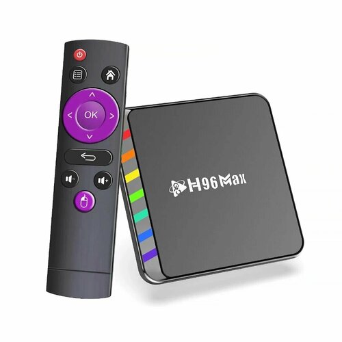 Смарт ТВ приставка H96 Max W2 4/32GB, Amlogic S905W2, Android 11.0, Wi-Fi 2.4/5GHz, AV1, Smart TV Box 4K UHD, Андроид ТВ бокс, Медиаплеер