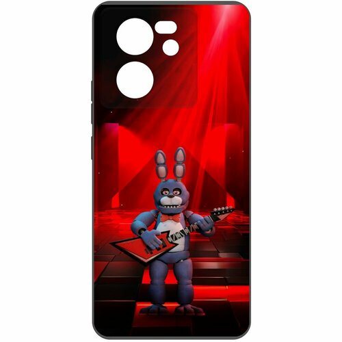 Чехол-накладка Krutoff Soft Case фнаф (FNAF) - Бонни с гитарой для Xiaomi 13T Pro черный чехол накладка krutoff soft case фнаф fnaf бонни с гитарой для iphone 15 pro max черный