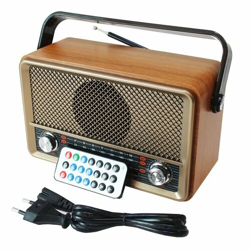 Радиоприемник В Стиле Ретро Kemai MD-511BT Пульт ДУ аккумулятор 18650 247700₽