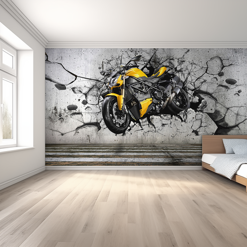 Фотообои на стену Фотообойкин 3D Мотоцикл 500х270 см