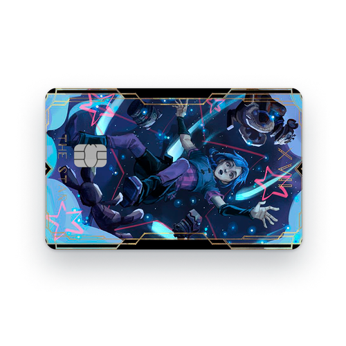 Наклейка на банковскую карту, стикер на карту, маленький чип, мемы, приколы, комиксы, стильная наклейка комиксы, аркейн №7