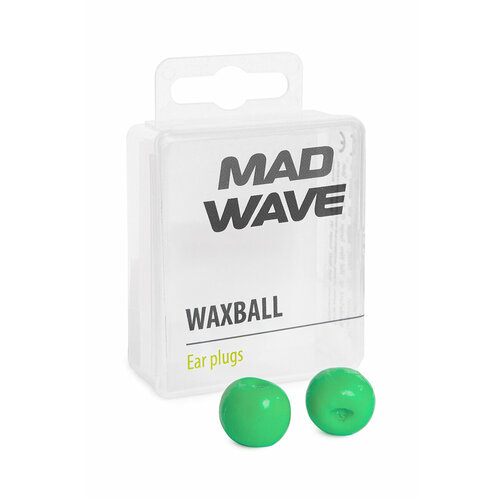 фото Беруши для плавания waxball, green mad wave