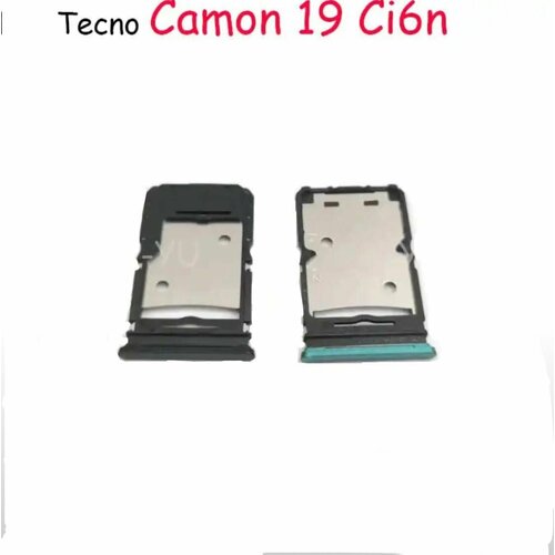Держатель сим-карты для Tecno Camon 19 (CI6n) (зеленый)