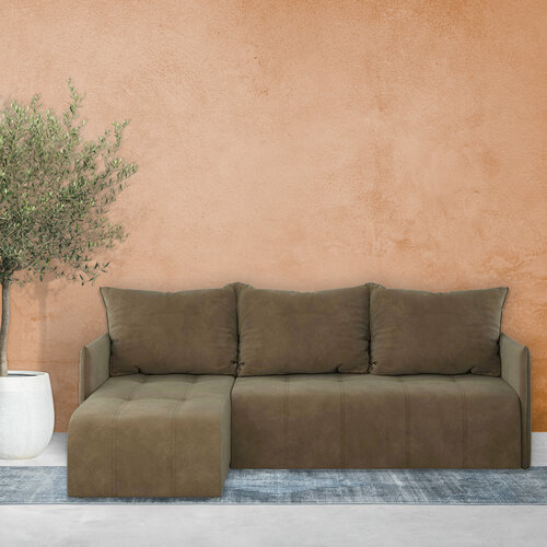 Диван угловой Луиз Темно-коричневый 226х155х84 42107₽