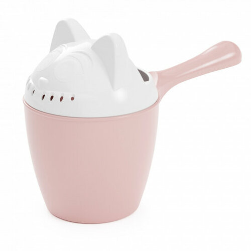 Ковшик пластиковый с крышкой для купания детей кухонный 1 л розовый