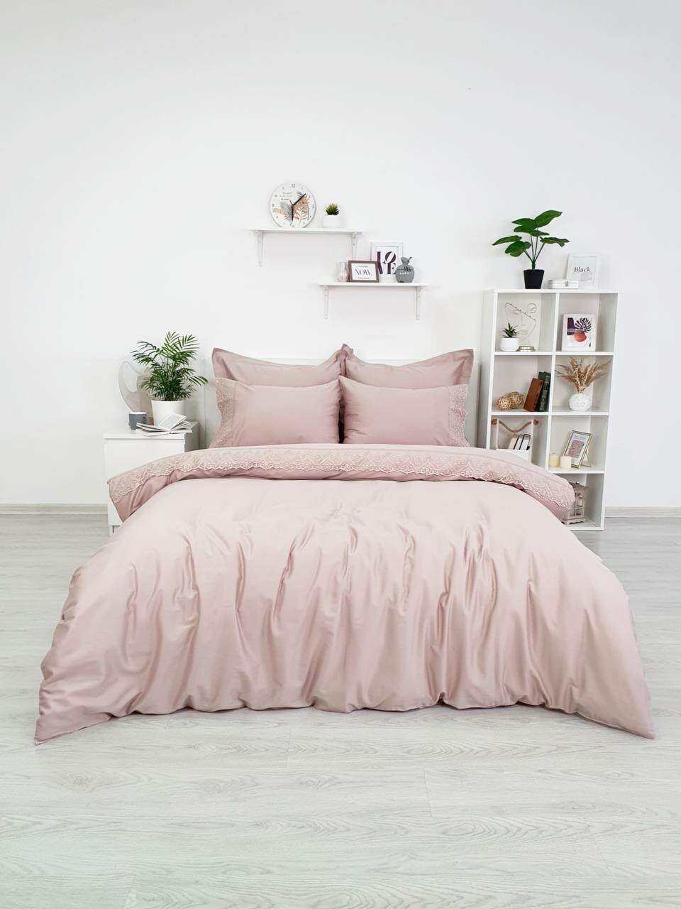 Постельное белье Lina цвет: серый (семейное) Tivolyo home - фото №1