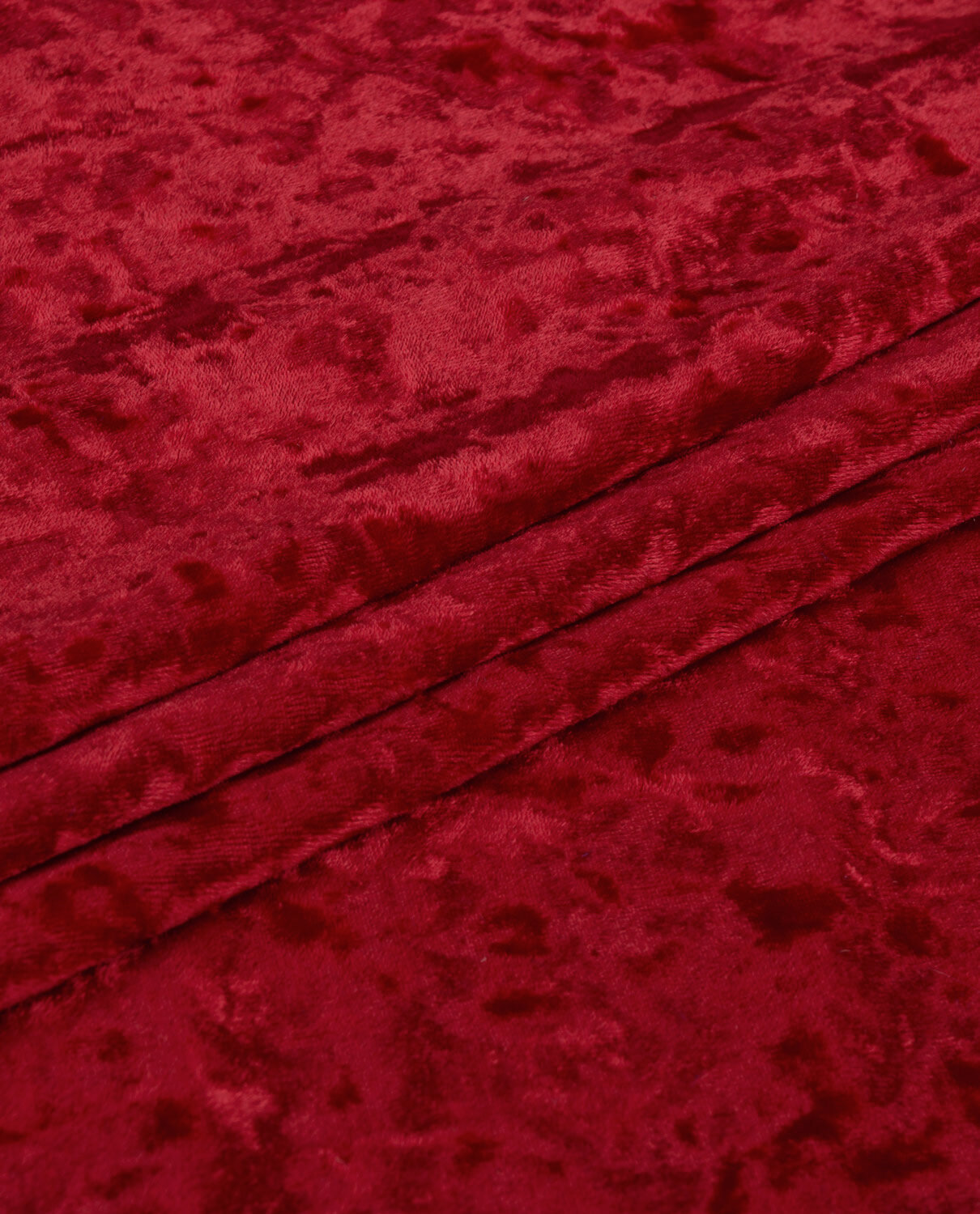 Ткань для шитья и рукоделия Бархат мраморный 1 м * 155 см, красный 036