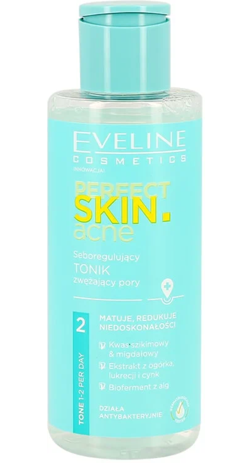 Evelline Perfect Skin.Acne Себорегулирующий тоник сужающий поры 200мл