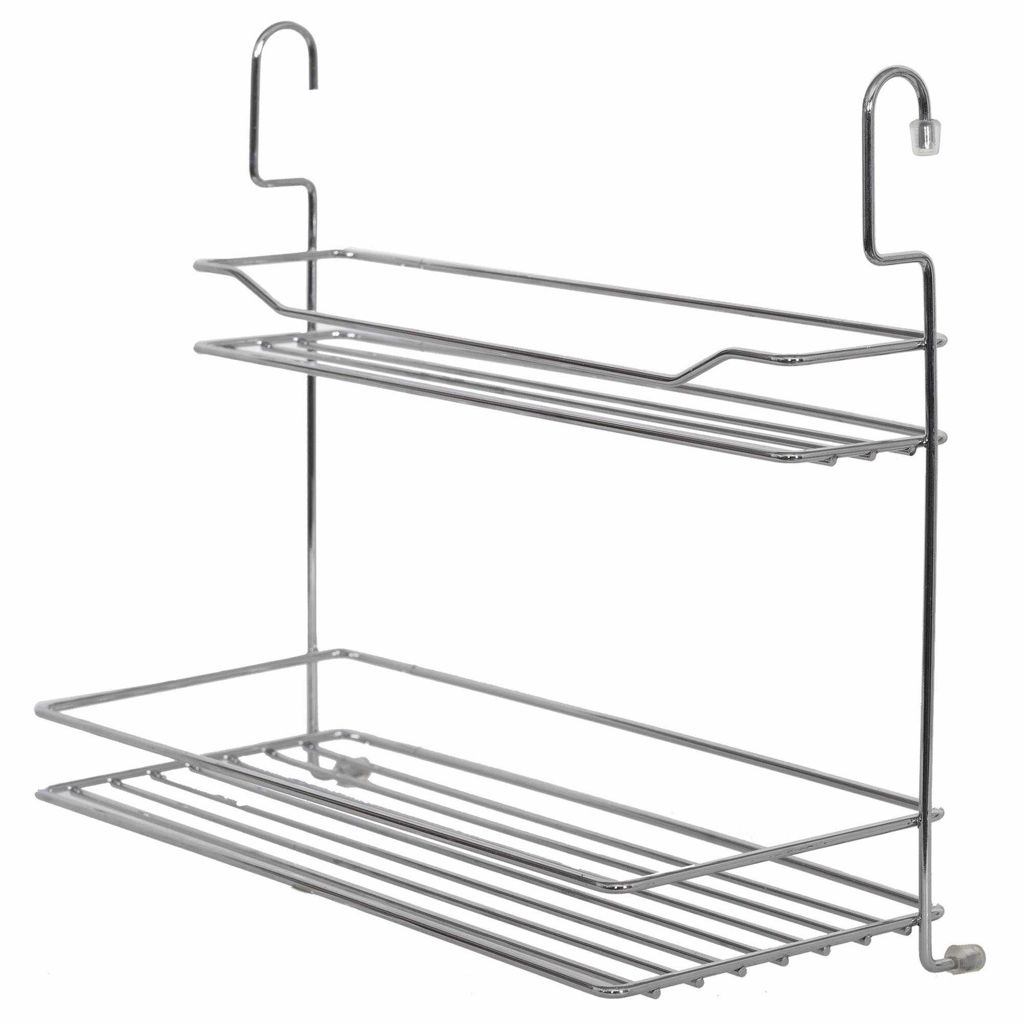Полка двухъярусная универсальная Delinia 30x14.5x34 см, хром - фото №1