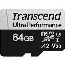 Флеш-накопитель Transcend Карта памяти Transcend 64GB UHS-I U3 microSD w/ adapter A2 Ultra Performance R/W:160/125 MB/s