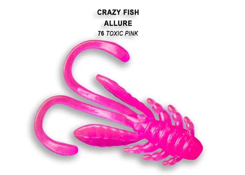 Силиконовая приманка мягкая съедобная Crazy Fish Allure 1.6" 40 мм 23-40-76-6 8 шт.