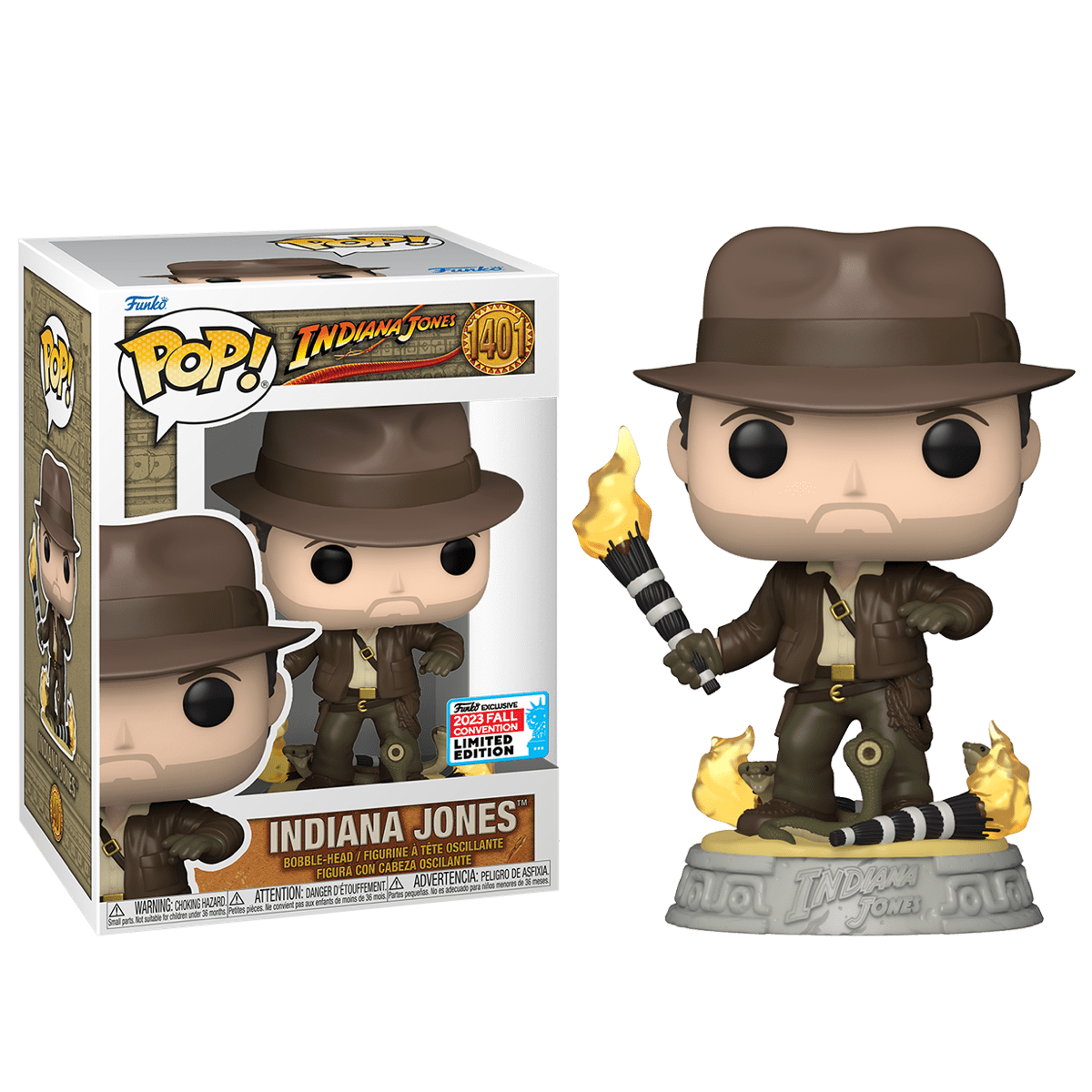 Фигурка Funko POP Indiana Jones with Snakes Harrison Ford (Эксклюзив NYCC 2023) из фильма Indiana Jones Raiders of the Lost Ark 1401