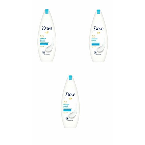 Dove Гель-скраб для душа Нежное обновление 250мл, 3 уп средства для ванной и душа dove гель для душа антистресс мицеллярный