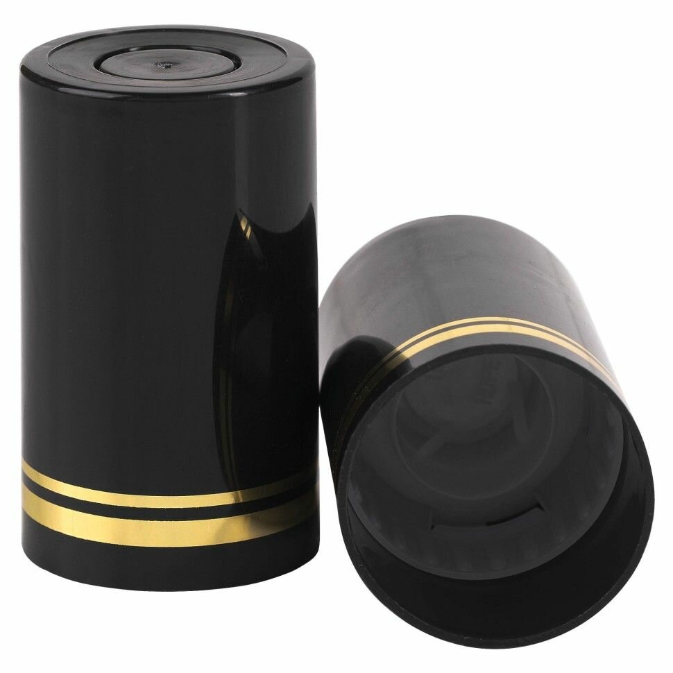 фото Колпачок Гуала 59 мм черный золотые кольца, 30 штук