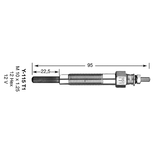 NGK 2189 (061900113304 / 2189 / 3671042000) свеча накаливания\ Mitsubishi (Мицубиси) galant 4d55 83 / Pajero (Паджеро)