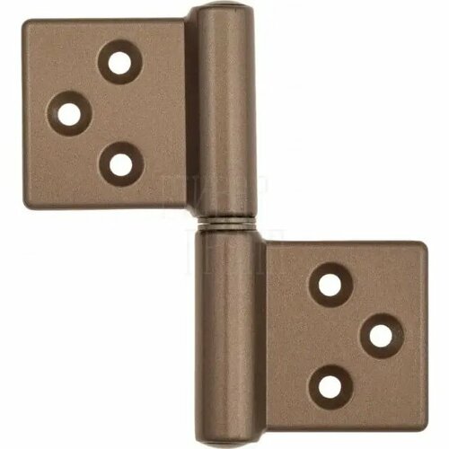 143**032S_T Петля накладная без врезки ALDEGHI 32x35 (правая) сечение стержня круглое коричневая бронза