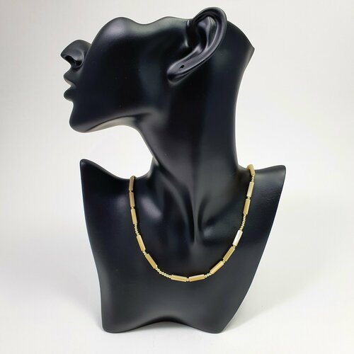 Колье Жемчужина Юга, гематит, перламутр, длина 40 см, бежевый