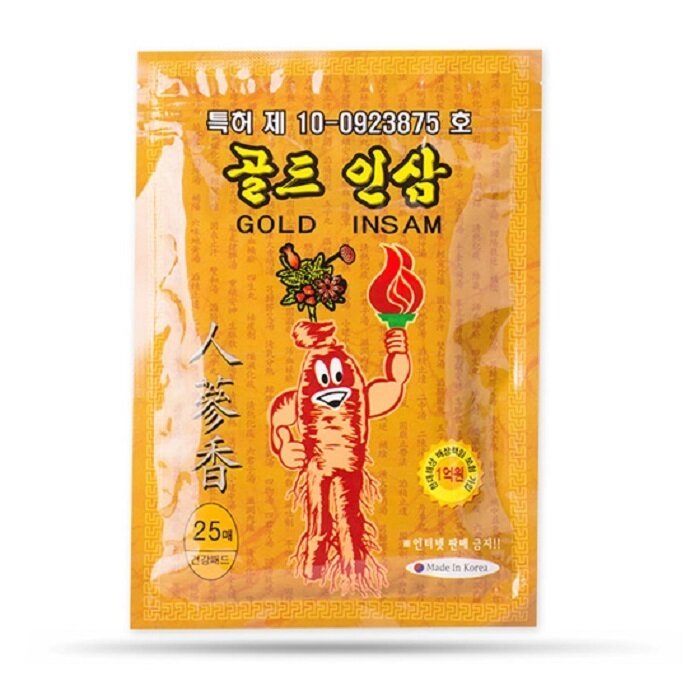 Картинки Пластырь с красным женьшенем Gold Isam Greenon 25 шт